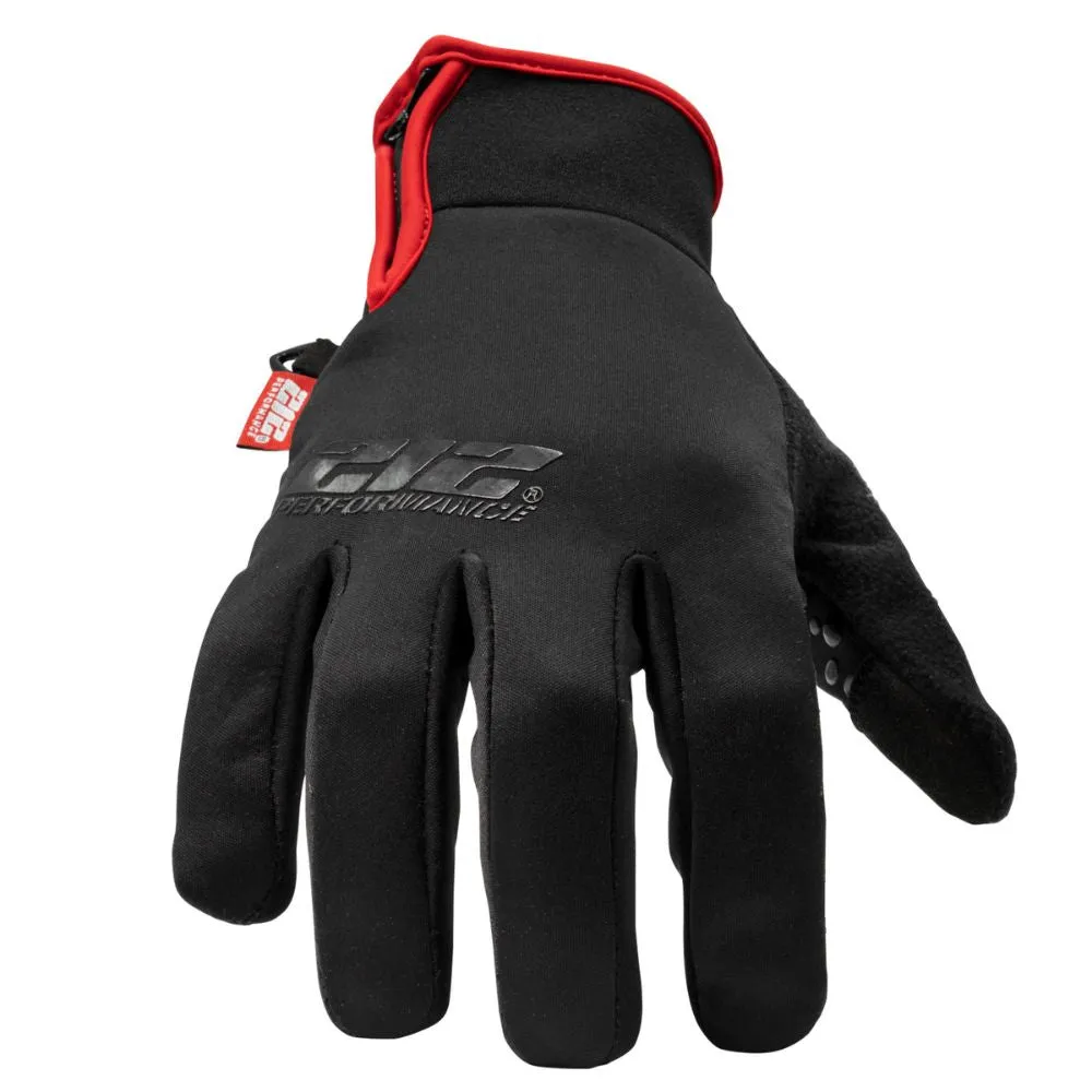 212 Performance TJG-0512 Silicone Palm Zipper Cuff Tundra Jogger Gloves, 2X-Large Black