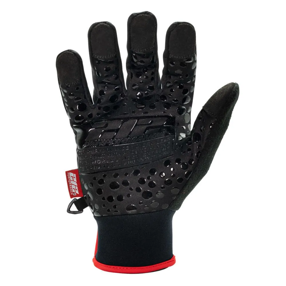 212 Performance TJG-0513 Silicone Palm Zipper Cuff Tundra Jogger Gloves, 3X-Large Black