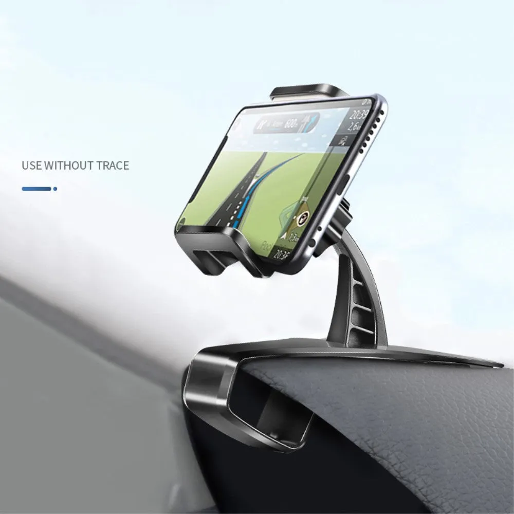 3 in 1 Car GPS Smartphone Holder: Dashboard / Visor Clamp   AC Grid Clip for Alcatel OT-690 - Black