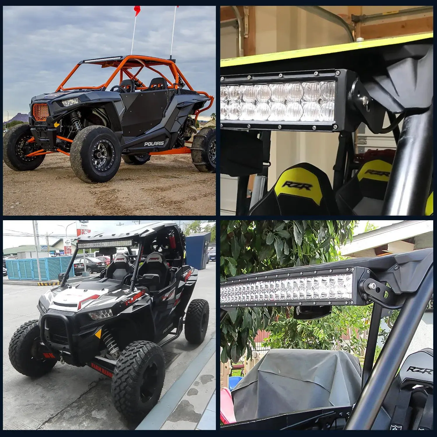 30-32 Inch Upper Light Bar Roof Mounts For UTV 2011-2018 Polaris RZR 900 1000 800