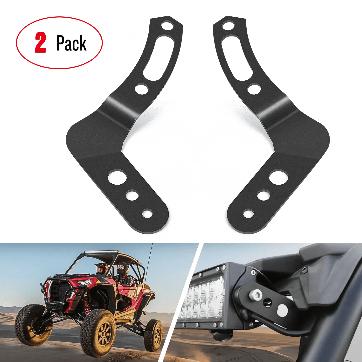 30-32 Inch Upper Light Bar Roof Mounts For UTV 2011-2018 Polaris RZR 900 1000 800