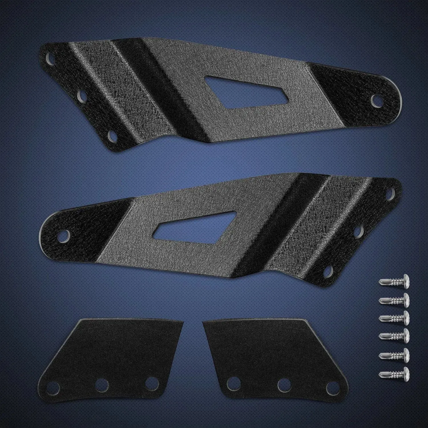 50 Inch Curved Light Bar Bracket at Upper Windshield Roof Cab for 1999-2006 Chevy Silverado Suburban Avalanche Tahoe & GMC Yukon Sierra (Pair)