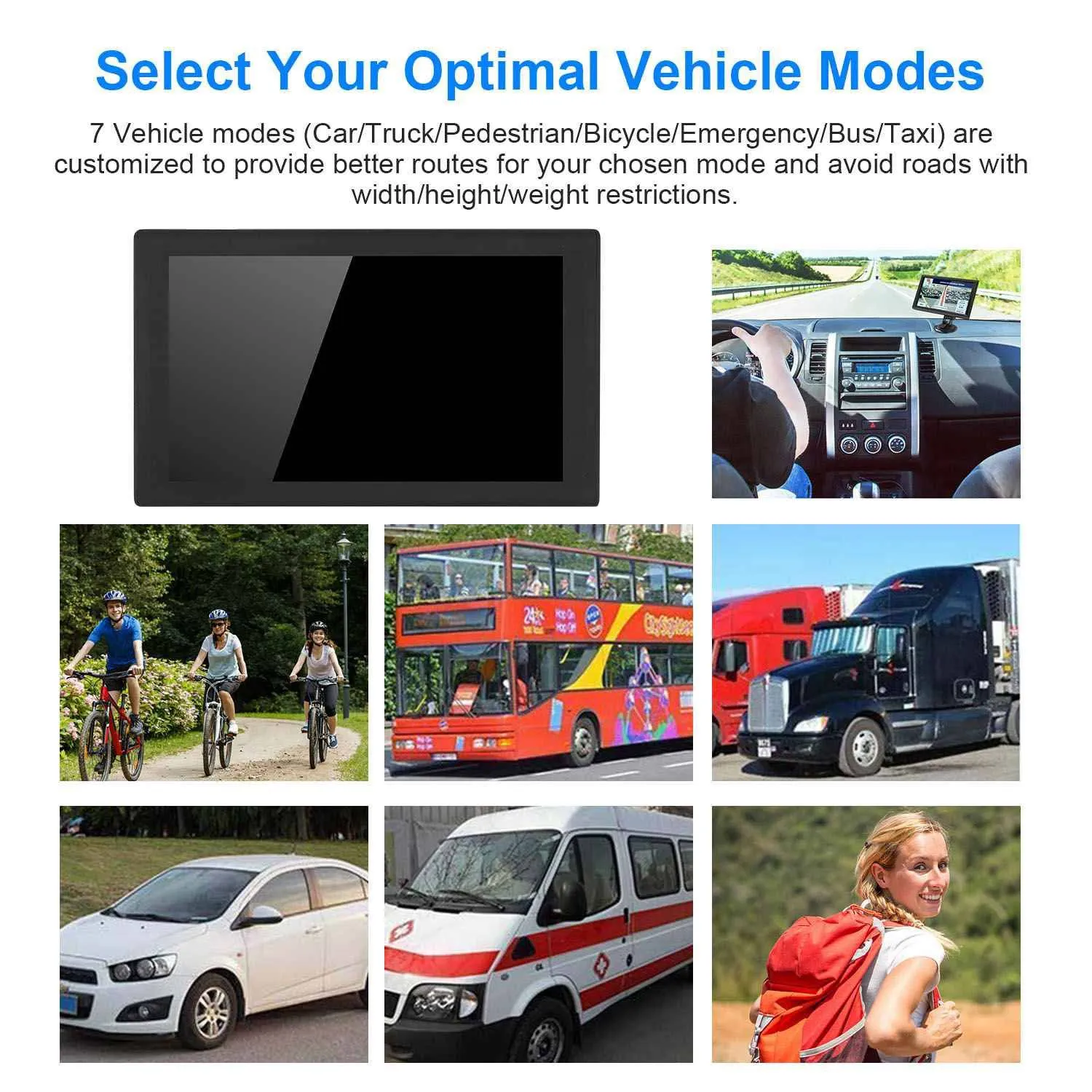 9" Car GPS Navigation - 8GB Touch Screen Vehicle Navigator