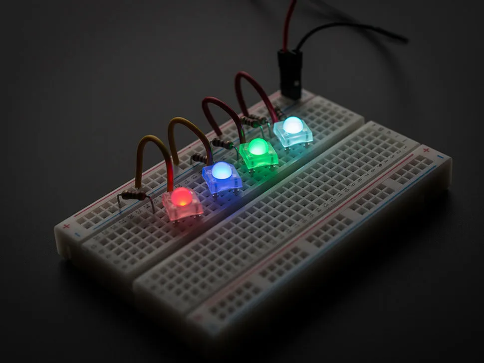 Adafruit Diffused 'Piranha' Super-flux RGB (tri-color) LED (10 pack)