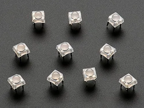 Adafruit Diffused 'Piranha' Super-flux RGB (tri-color) LED (10 pack)