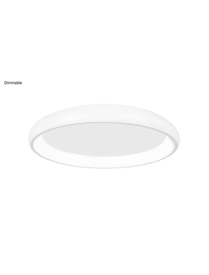 ALB Sandy White Aluminium & Acrylic Dimmable Inner Light Ring Flush Small - ID 10390