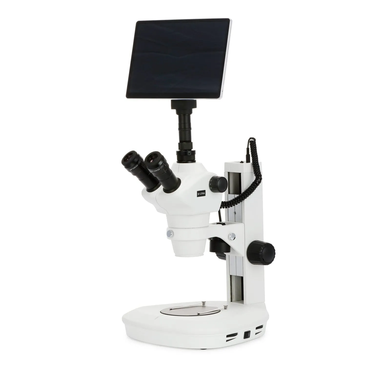 AmScope SF-2 Series Trinocular Stereo Microscope   Dual-illumination   Track-stand  10.5" Touchscreen 8MP Imaging System