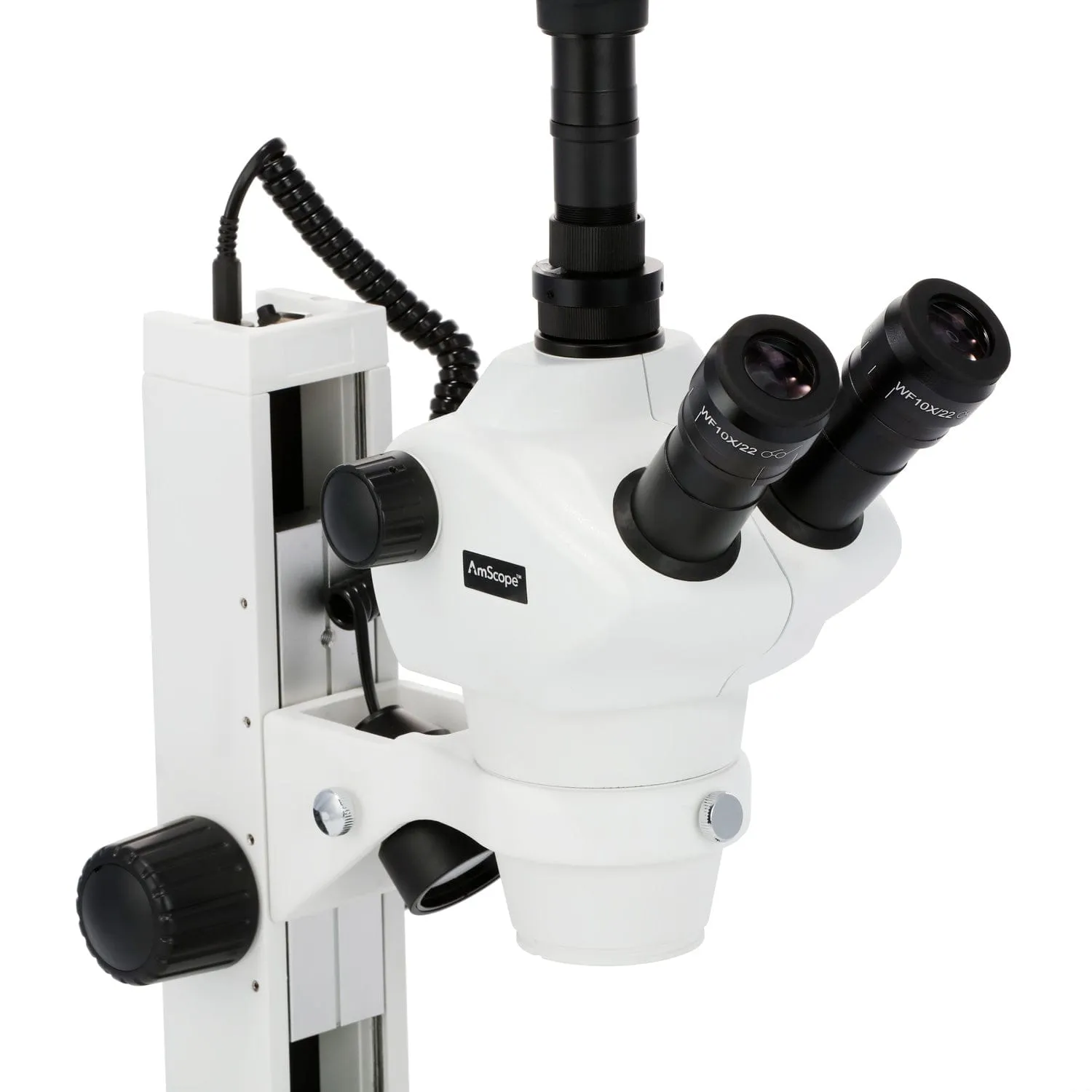 AmScope SF-2 Series Trinocular Stereo Microscope   Dual-illumination   Track-stand  10.5" Touchscreen 8MP Imaging System