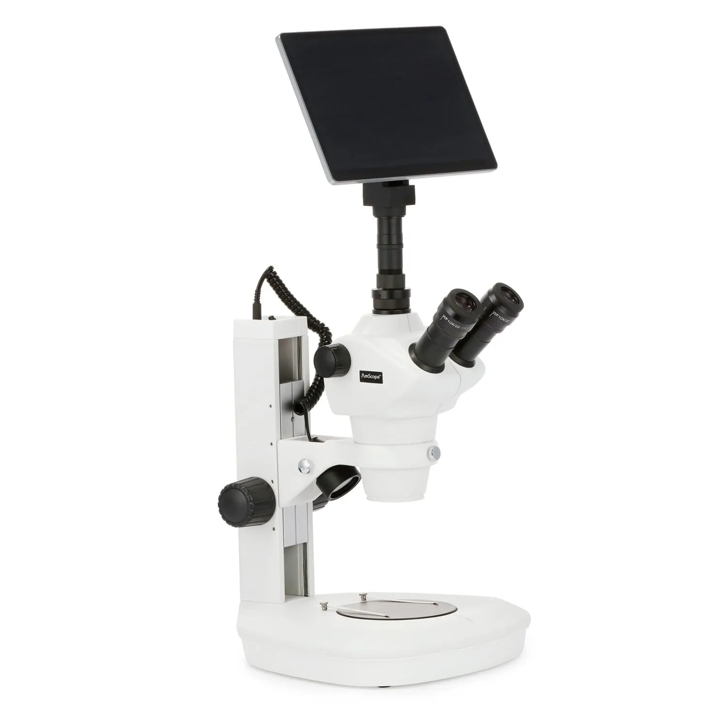 AmScope SF-2 Series Trinocular Stereo Microscope   Dual-illumination   Track-stand  10.5" Touchscreen 8MP Imaging System