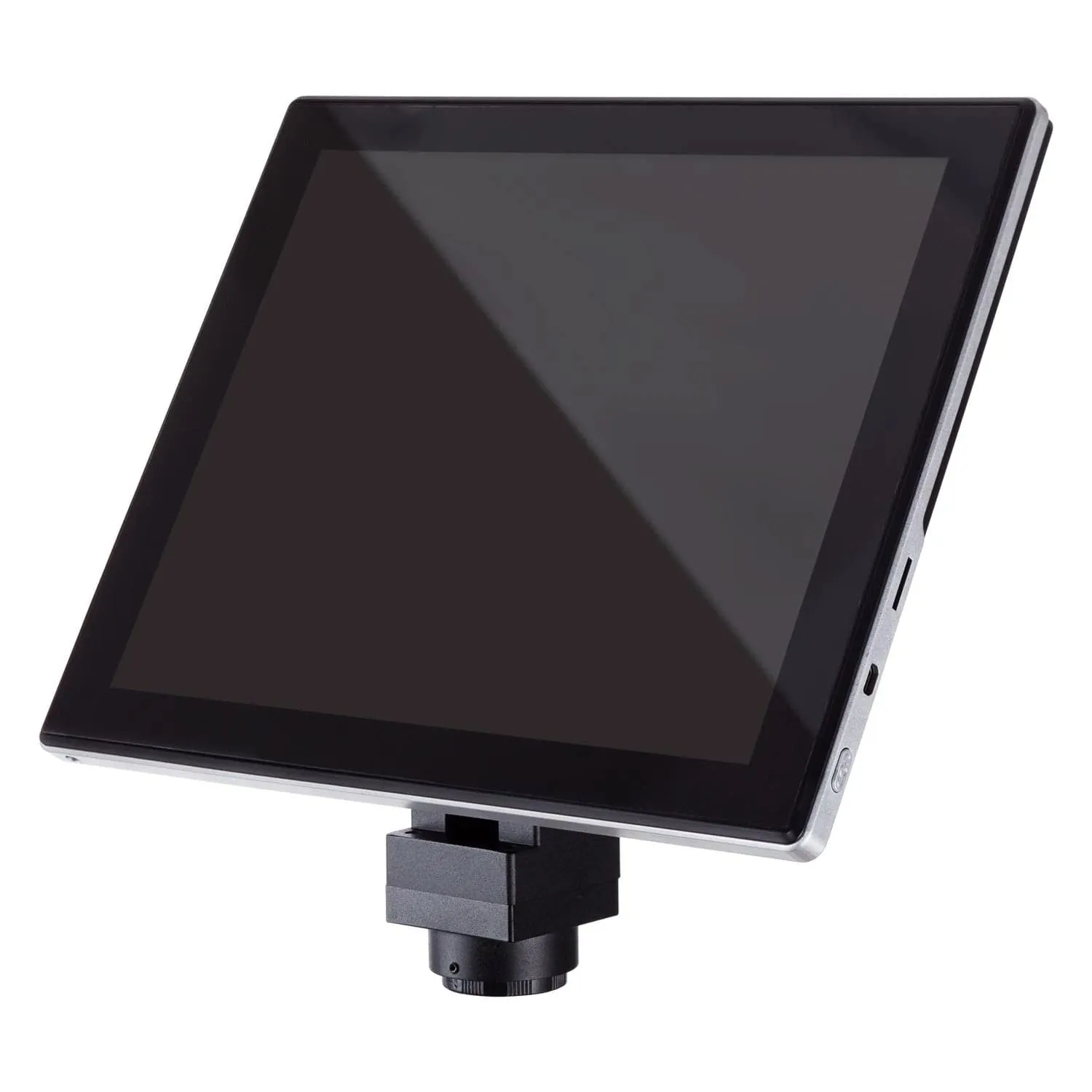 AmScope SF-2 Series Trinocular Stereo Microscope on Track-stand on Track Stand with Dual-illumination and 9.7" Touchscreen Imaging System
