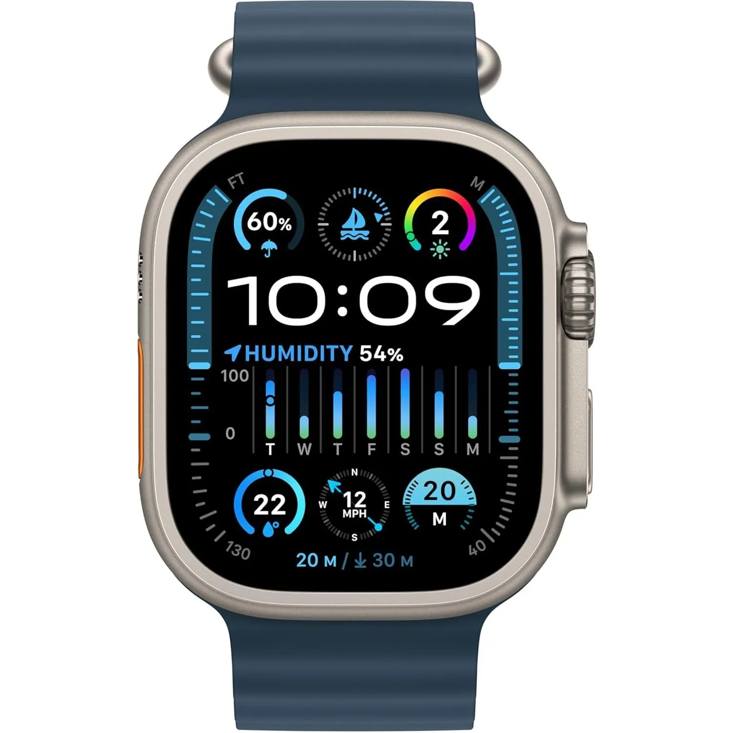 Apple Watch Ultra 2 [GPS   Cellular 49mm] Smartwatch with Rugged Titanium Case & Blue Ocean Band
