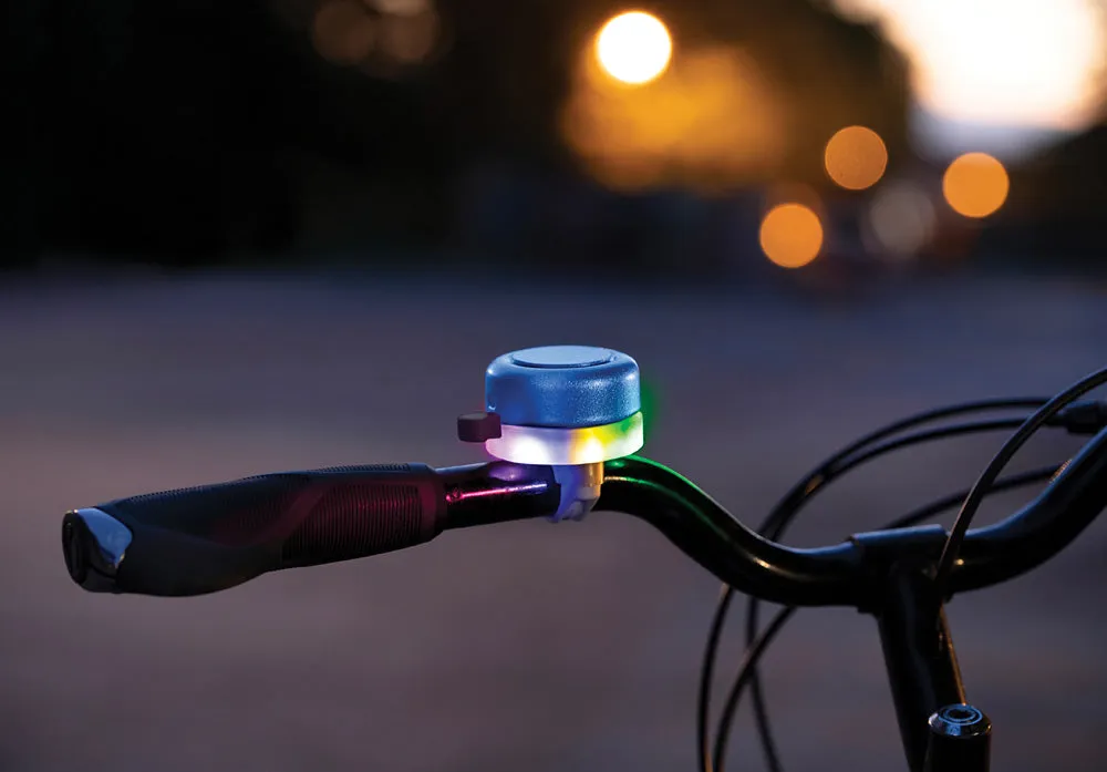Bellbrightz Blue Bicycle Bell with Twinkling LEDs