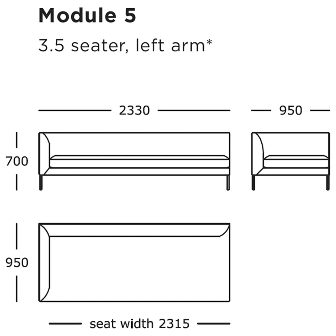 Blade Modular Sofa (Modules 1-8)