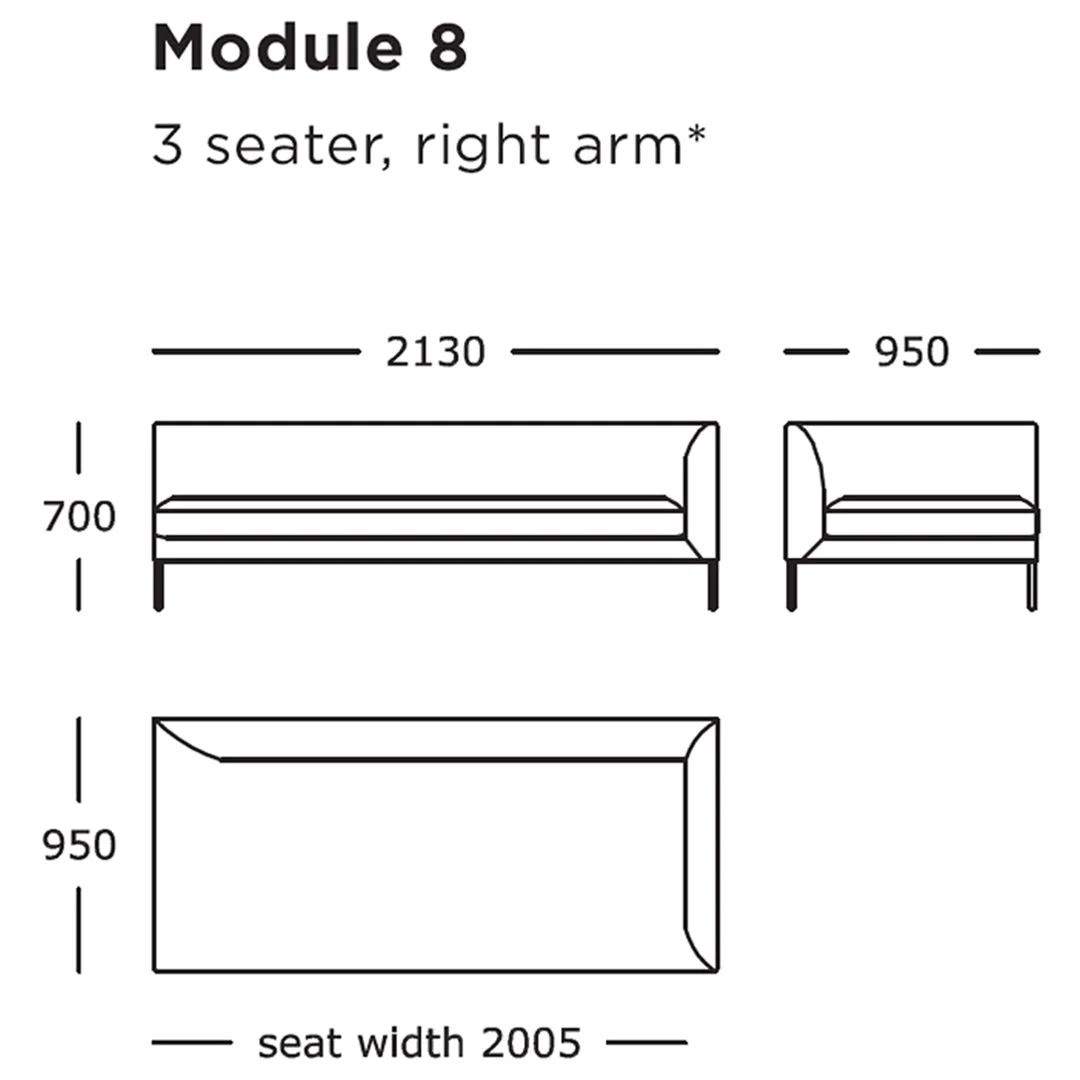 Blade Modular Sofa (Modules 1-8)