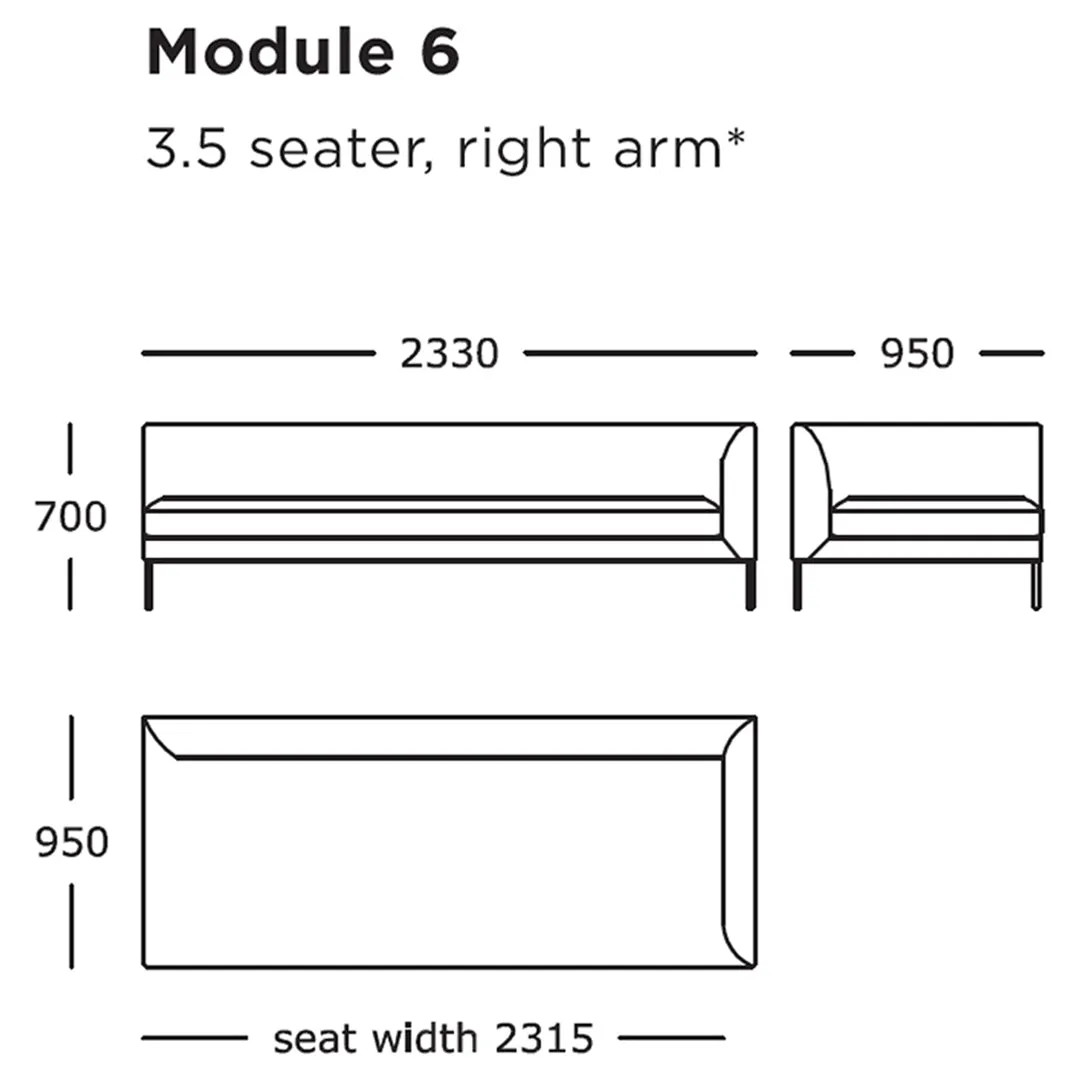 Blade Modular Sofa (Modules 1-8)