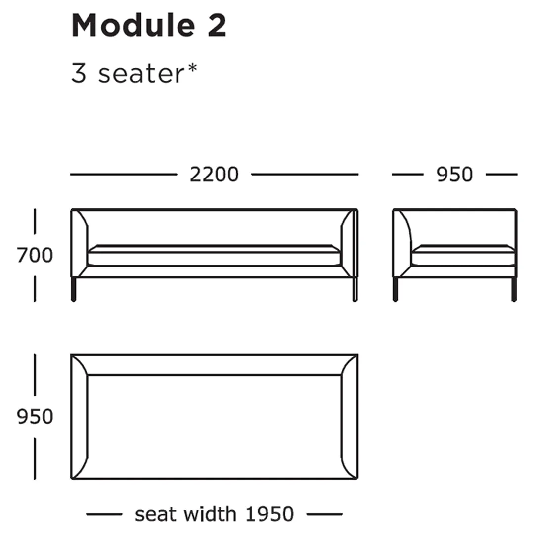 Blade Modular Sofa (Modules 1-8)