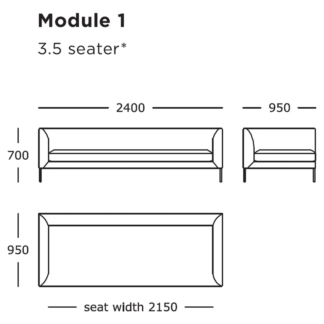 Blade Modular Sofa (Modules 1-8)