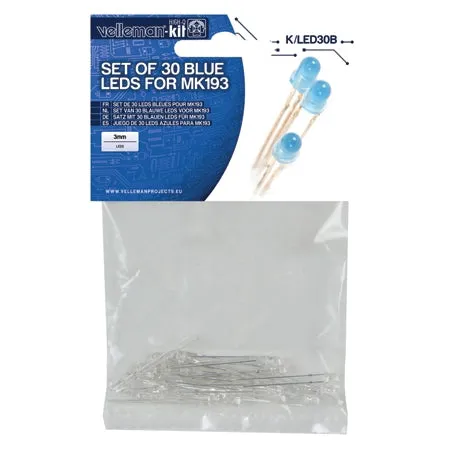 Blue 3mm LED Set - 30pcs - 3.2V