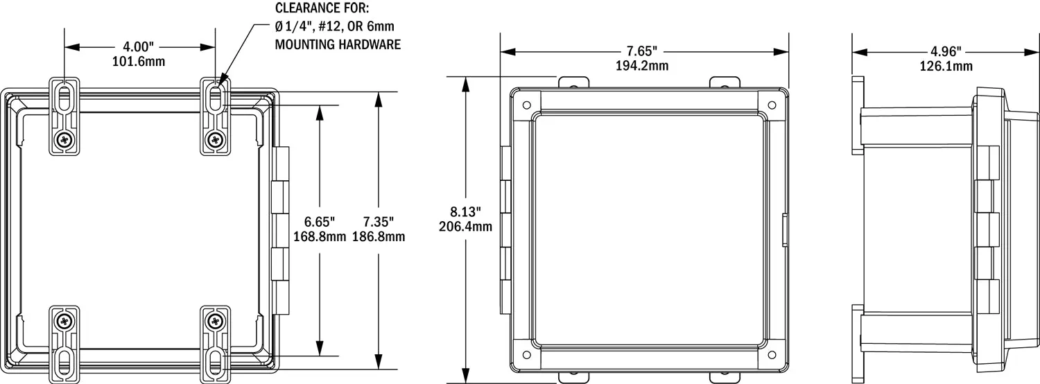 Blue Sea Panel Enclosure Dual 120v AC 30A ELCI Main Surface Mount System