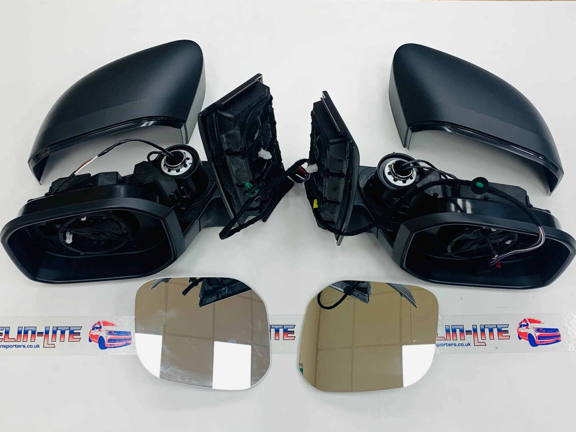 Caddy Life Aftermarket wing mirrors upgrade (fits 2004 onwards) electric heated gloss black mirror covers