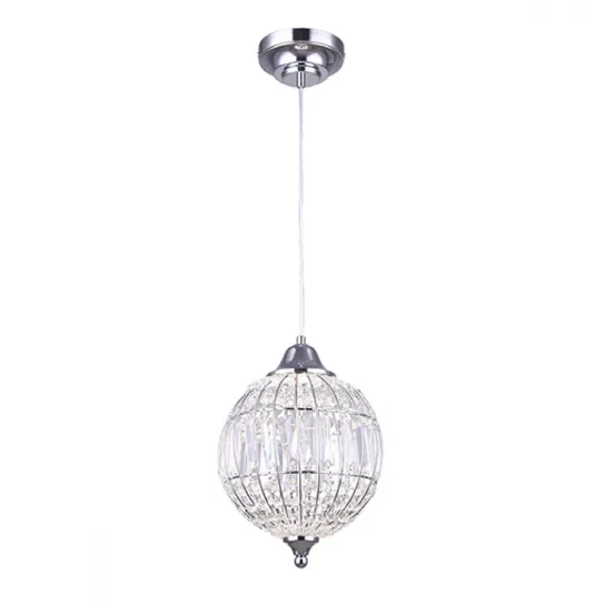 Canarm Tilly 9" Crystal LED Pendant Orb Chrome LPL145A09CH