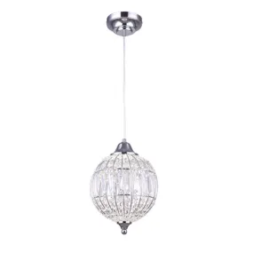 Canarm Tilly 9" Crystal LED Pendant Orb Chrome LPL145A09CH