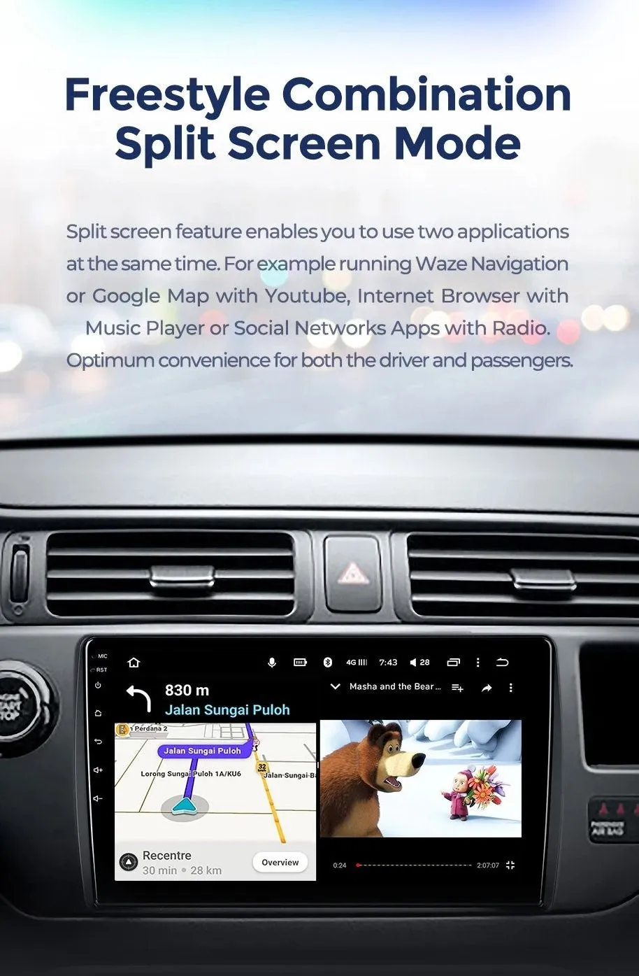 Car Dealz 10.2" Android 10.0 Jeep Compass 2 MP 2016-2018 In Dash Plus OEM Fascia