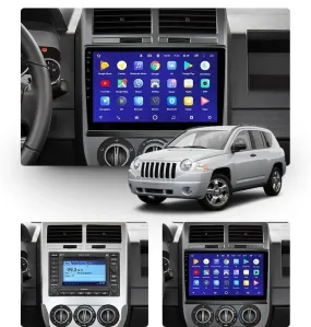 Car Dealz 10.2" Android 10.0 Jeep Compass MK 2006-2010 w CAM In Dash Plus OEM Fascia