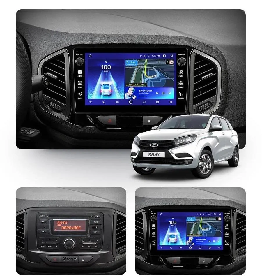 Car Dealz 10.2" Android 10.0 LADA XRAY 2015-2019 In Dash Plus OEM Fascia