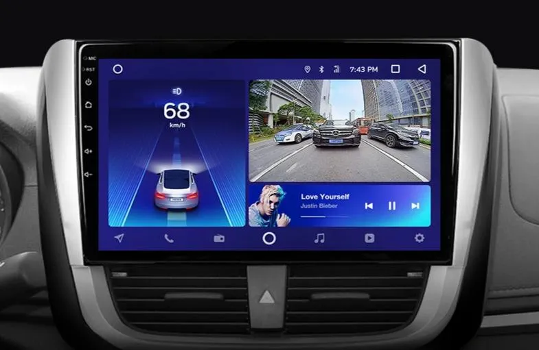 Car Dealz 10.2" Android 10.0 Toyota VIOS 2016-2018 Ver.2 In Dash Plus OEM Fascia