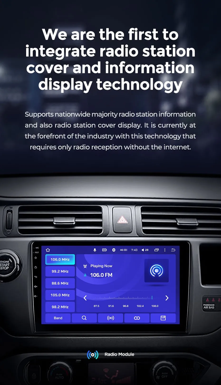 Car Dealz 10.2" Android 10.0 Volkswagen Jetta 5 2005-2010 w CAM In Dash Plus OEM Fascia