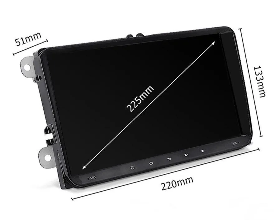 Car Dealz 9" Android 10.0 Universal VW Volkswagen Head Unit In Dash Plus OEM Fascia