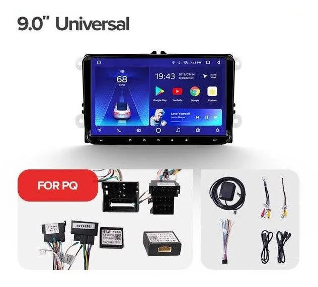 Car Dealz 9" Android 10.0 Universal VW Volkswagen Head Unit In Dash Plus OEM Fascia