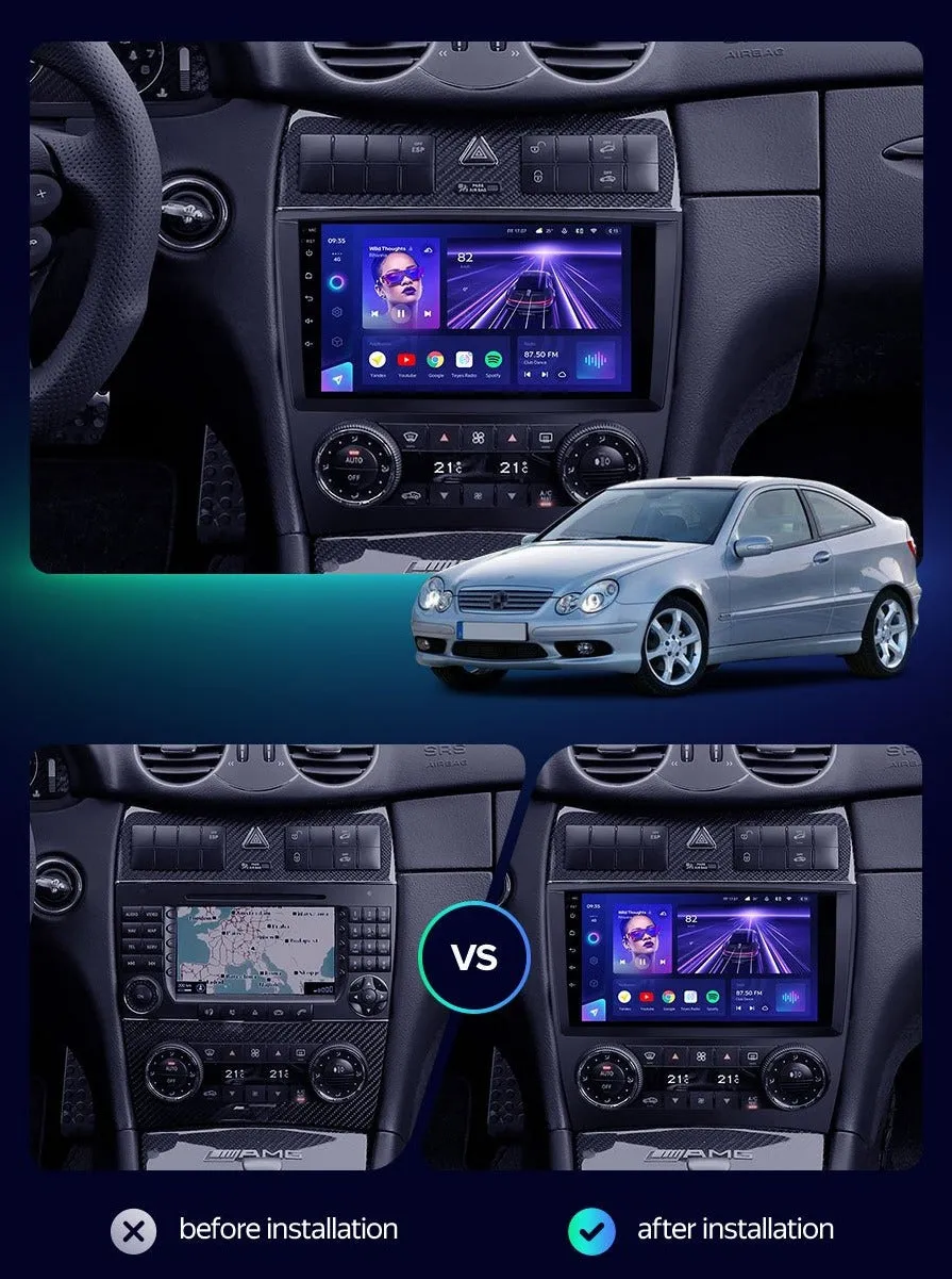 Car Dealz Elite 4G Data Model 10.2" Android 12.0 For Mercedes Benz C-Class C Class W203 W209 C180 C200 CL203 2004-2011