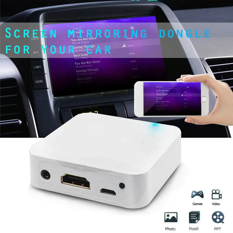Car WiFi Display Miracast Box Mirror Link Adapter Airplay DLNA