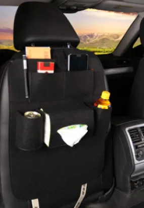Color: Black - Car storage bag peach heart multi-function back