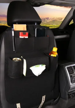 Color: Black - Car storage bag peach heart multi-function back