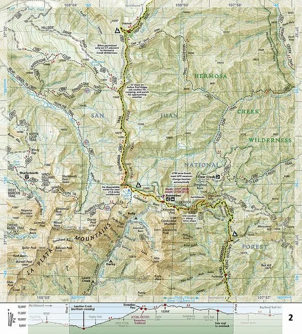 Colorado Trail South Map - #1201