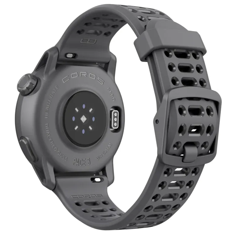 COROS Pace 3 Silicone Strap GPS Sport Watch Black