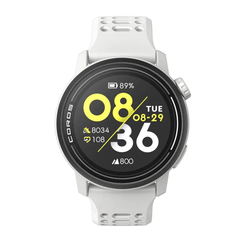 COROS Pace 3 Silicone Strap GPS Sport Watch White