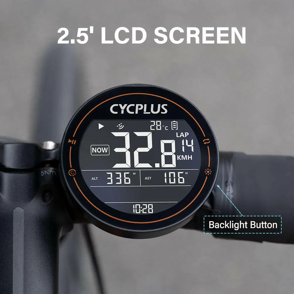 CYCPLUS M2 Wireless Bike Computer GPS Speedometer BT ANT  Cycling Computer Waterproof with Cadence Sensor Heart Rate Monitor