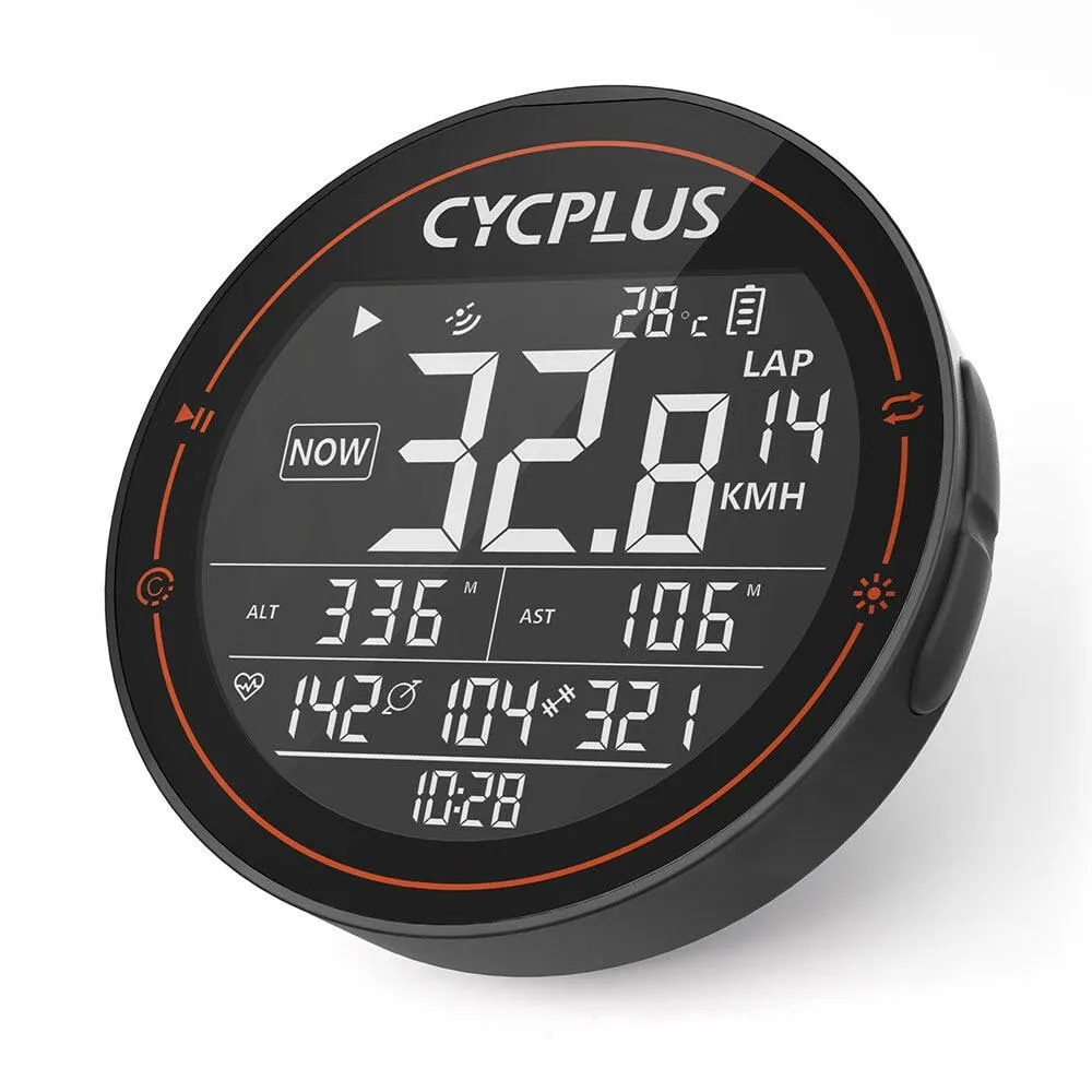 CYCPLUS M2 Wireless Bike Computer GPS Speedometer BT ANT  Cycling Computer Waterproof with Cadence Sensor Heart Rate Monitor