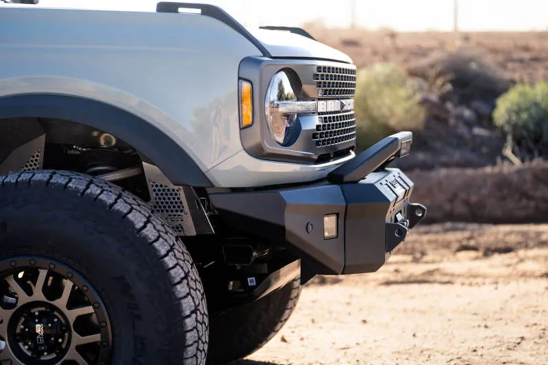 DV8 Offroad 2021  Ford Bronco Front Bumper Winch Capable w/ Optional Bull Bar/Aux Light Opening