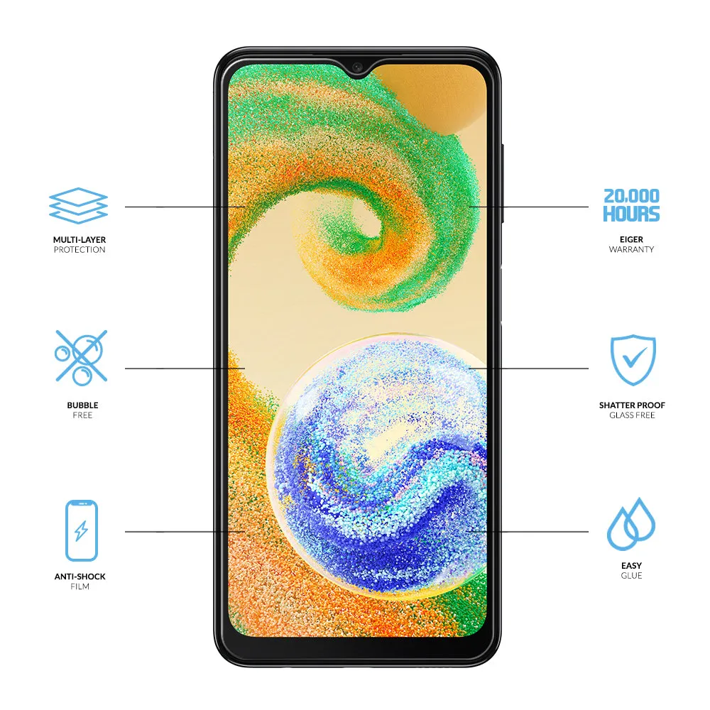 Eiger H.I.T Screen Protector (2 Pack) for Samsung A32 5G / A13 5G / A04s / A04