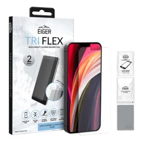 Eiger Mountain High-Impact Triflex Screen Protector (2 Pack) for Apple iPhone 12 / 12 Pro