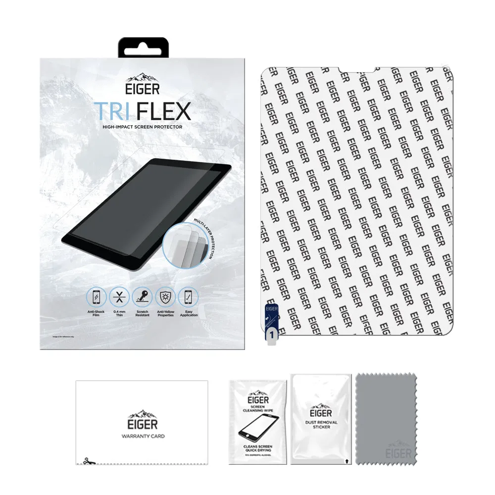 Eiger Mountain H.I.T High Impact Triflex Tablet Screen Protector (1 Pack) for Apple iPad Air (2020) (2022) / iPad Pro 11 (2018) (2020) (2021) (2022)