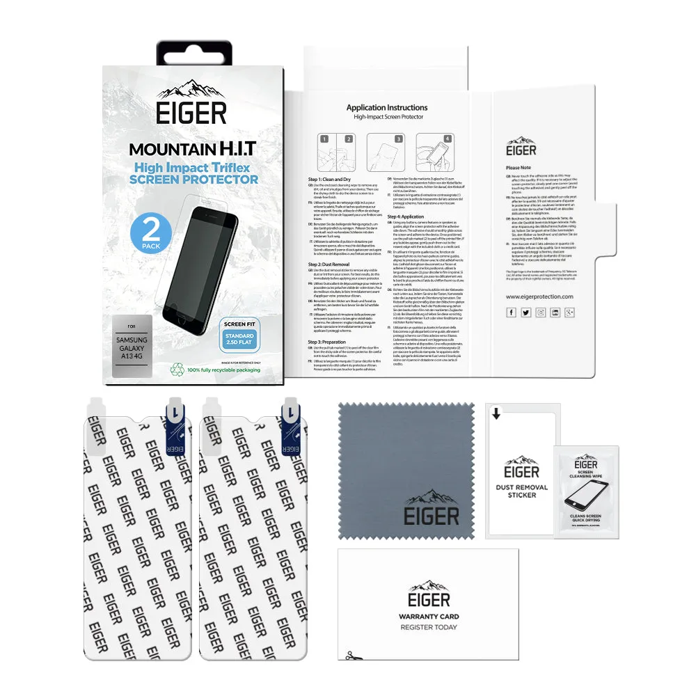 Eiger Mountain H.I.T Screen Protector (2 Pack) for Samsung Galaxy A13 4G