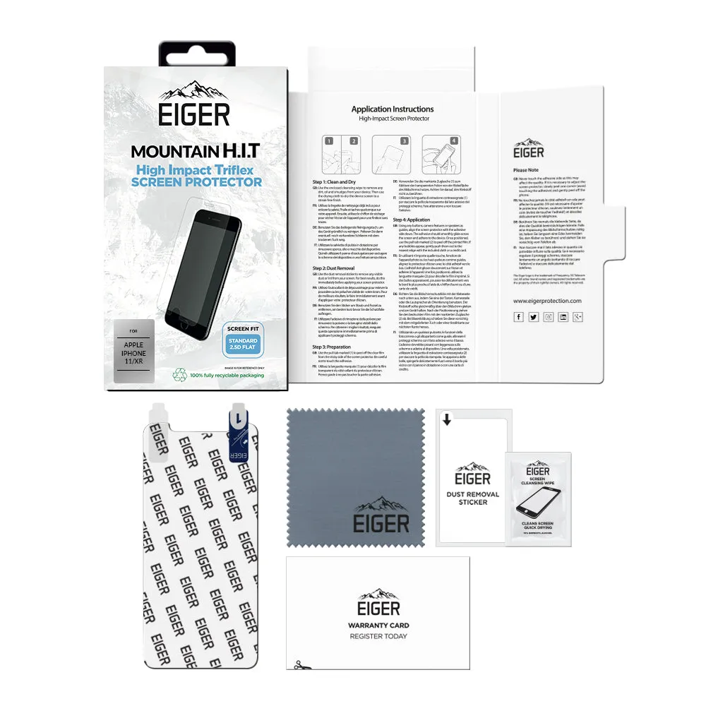 Eiger Mountain H.I.T Screen Protector for Apple iPhone 11 / XR