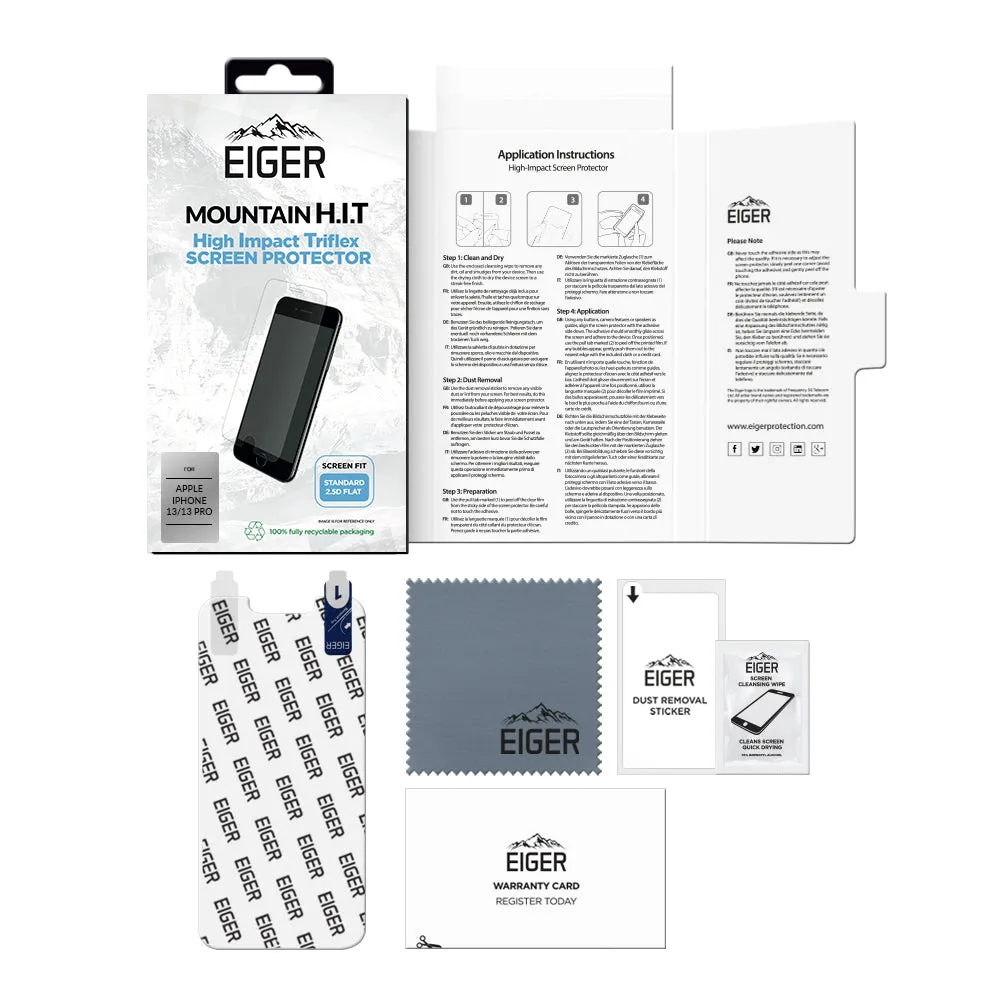 Eiger Mountain H.I.T Screen Protector for Apple iPhone 13 / 13 Pro / 14