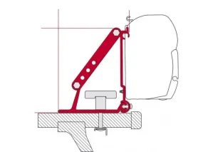 Fiamma F35Pro/F45 Caddy Roof Rack Mounting Brackets